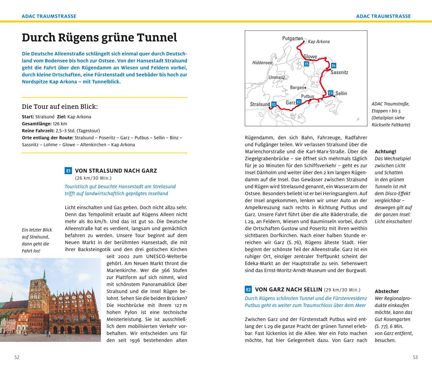 Beispielinhalt (Bild) ADAC Reiseführer plus Rügen mit Hiddensee und Stralsund