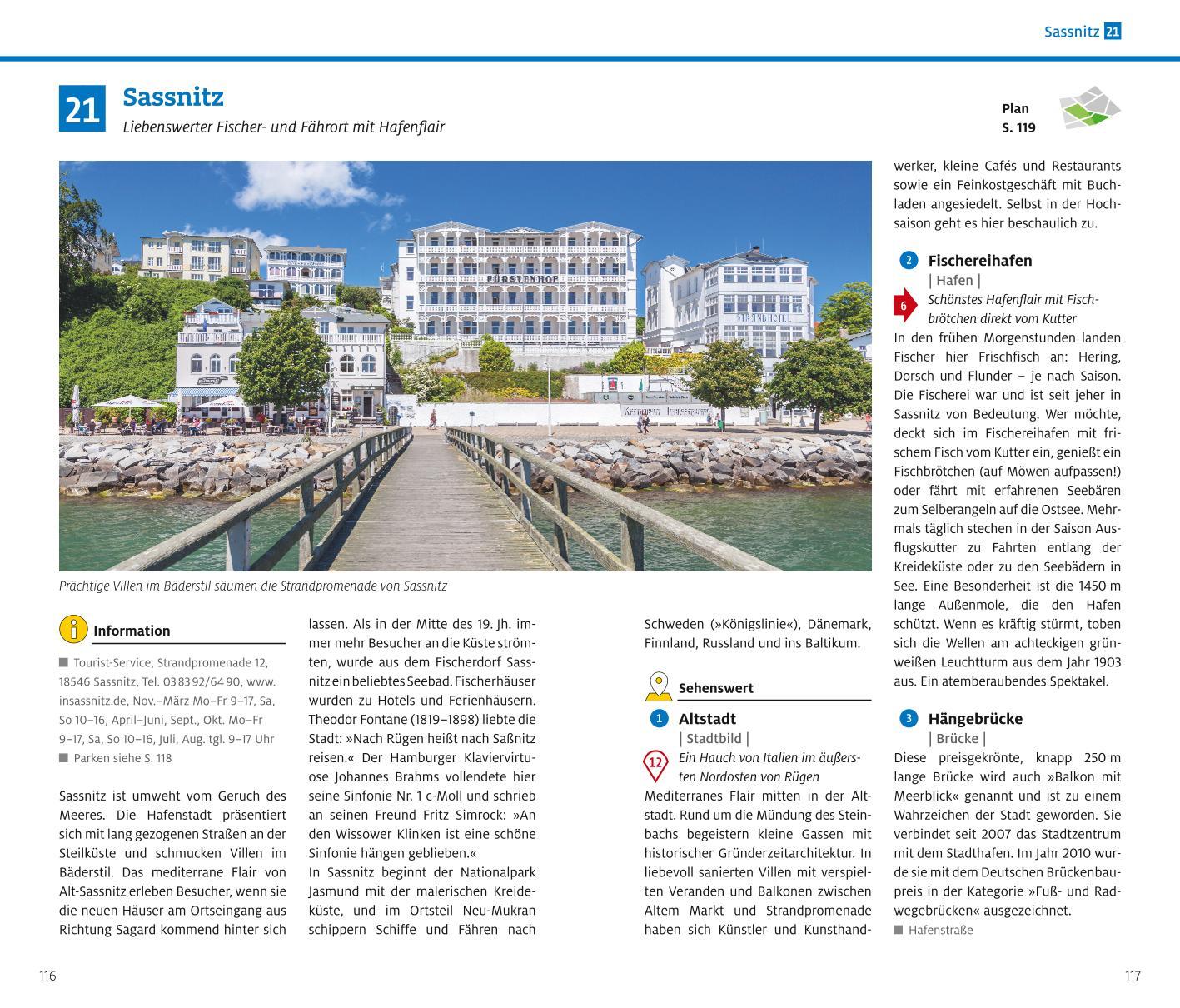Beispielinhalt (Bild) ADAC Reiseführer plus Rügen mit Hiddensee und Stralsund