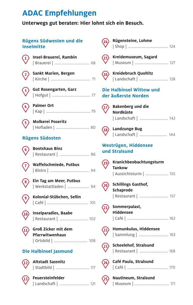 Beispielinhalt (Bild) ADAC Reiseführer plus Rügen mit Hiddensee und Stralsund
