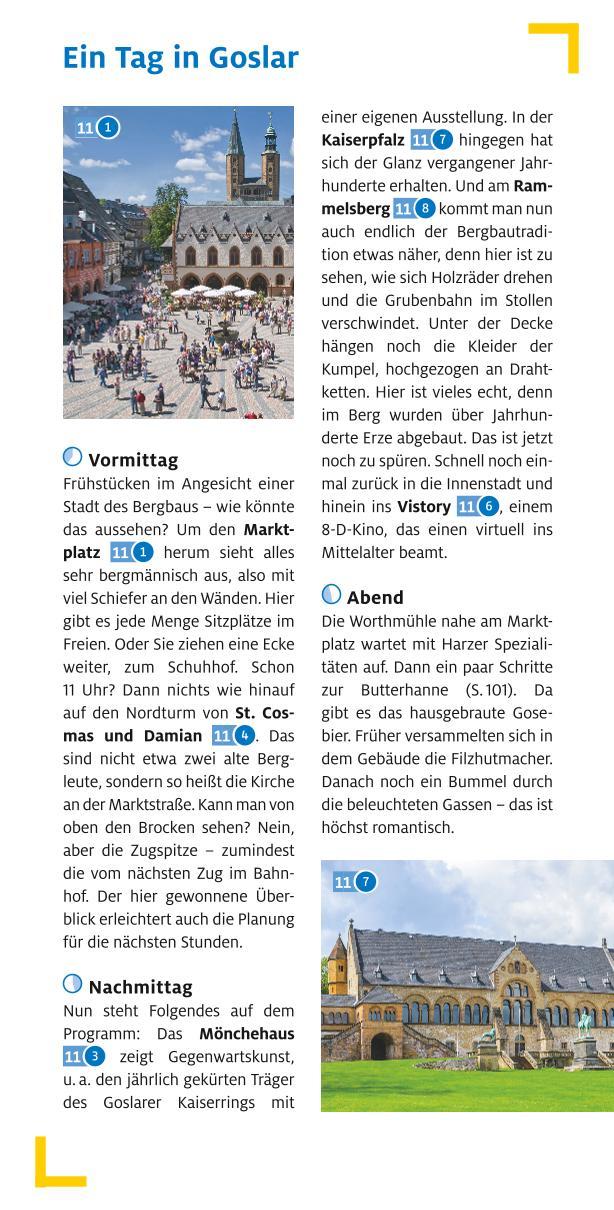 Beispielinhalt (Bild) ADAC Reiseführer plus Harz