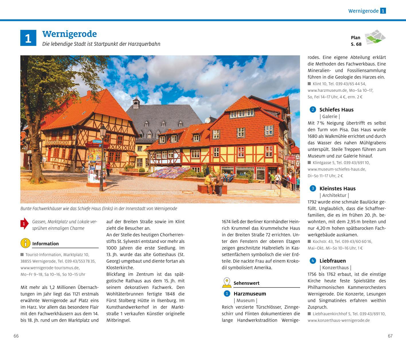 Beispielinhalt (Bild) ADAC Reiseführer plus Harz