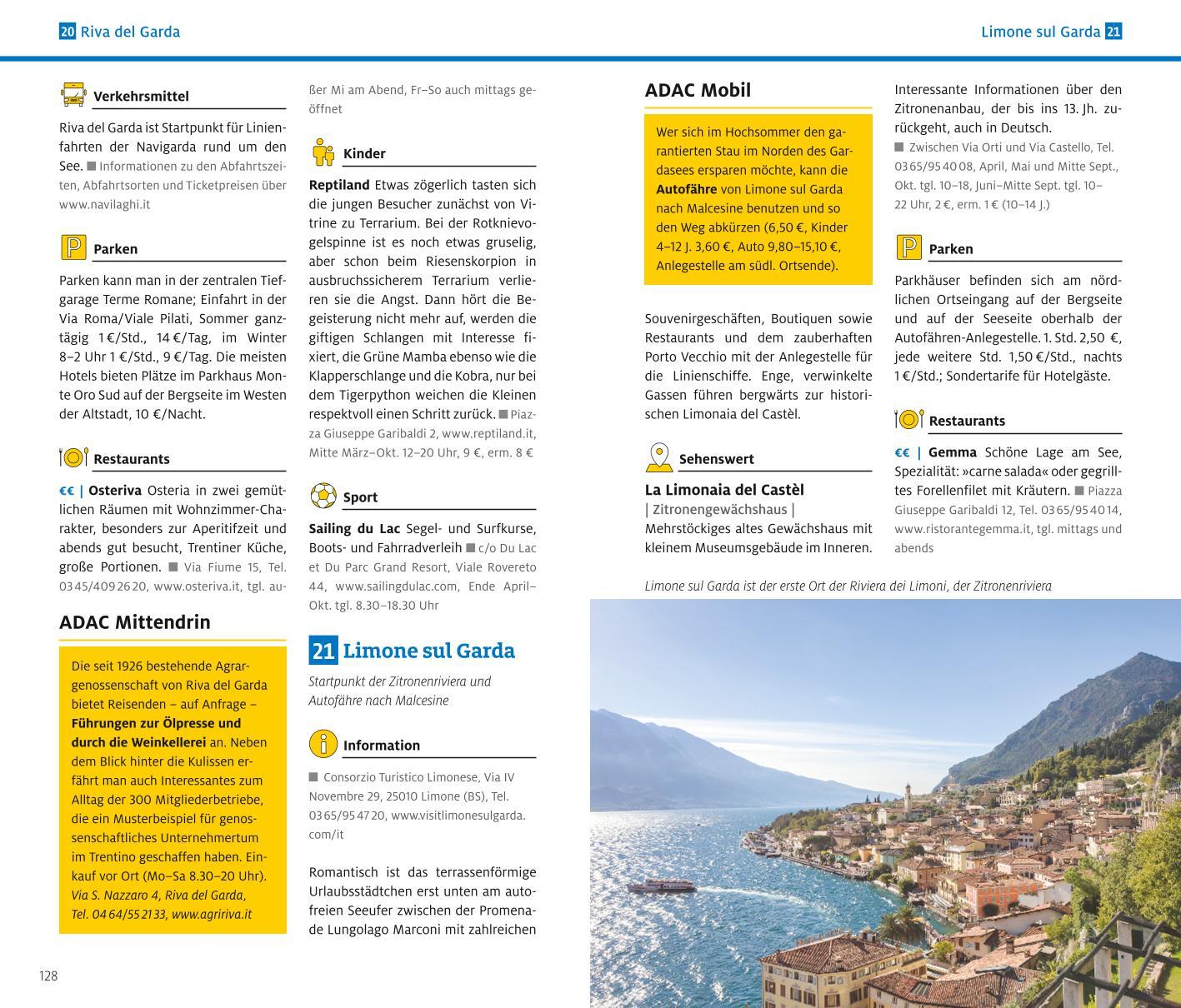 Beispielinhalt (Bild) ADAC Reiseführer plus Gardasee