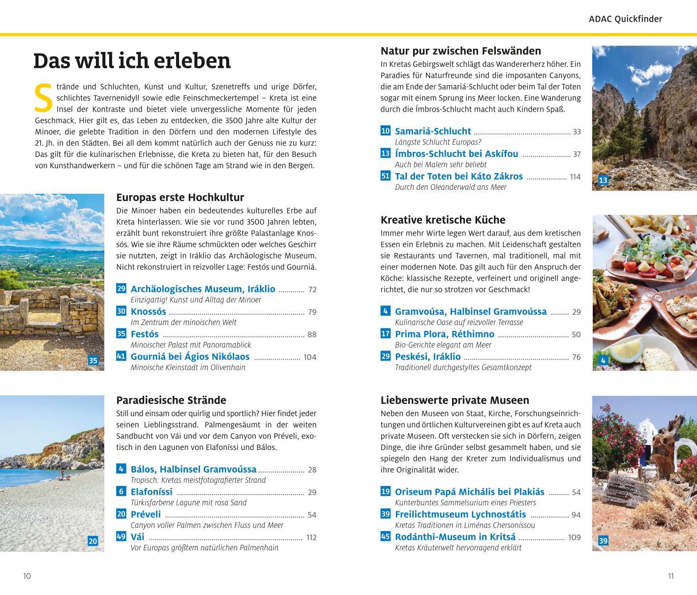 Beispielinhalt (Bild) ADAC Reiseführer Kreta