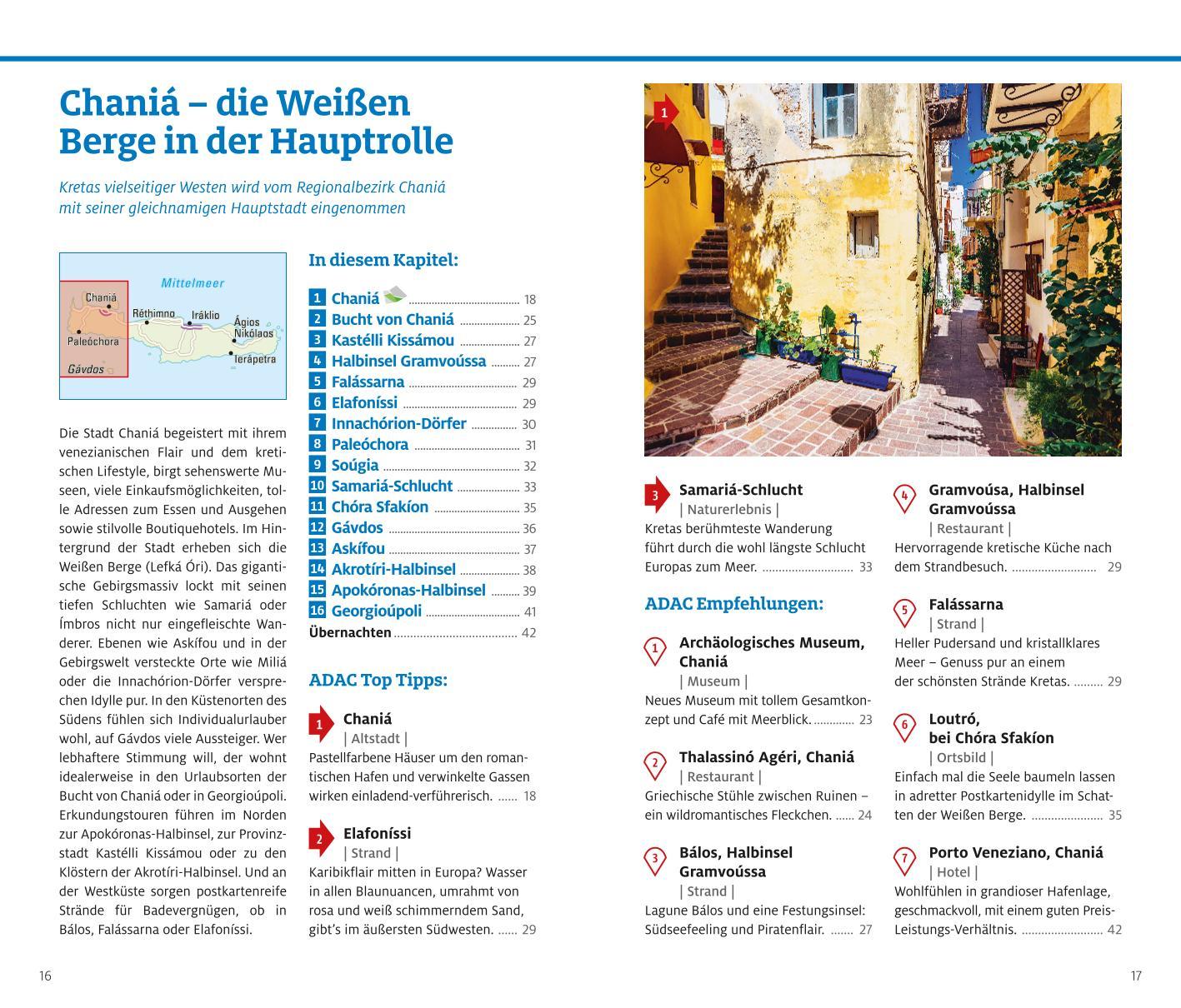 Beispielinhalt (Bild) ADAC Reiseführer Kreta