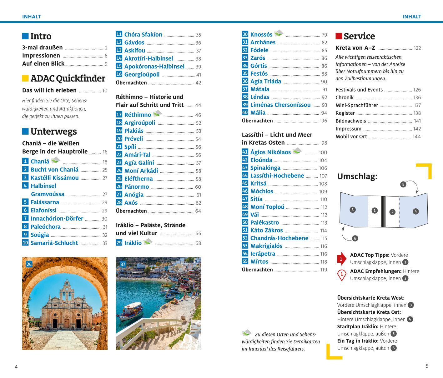 Beispielinhalt (Bild) ADAC Reiseführer Kreta