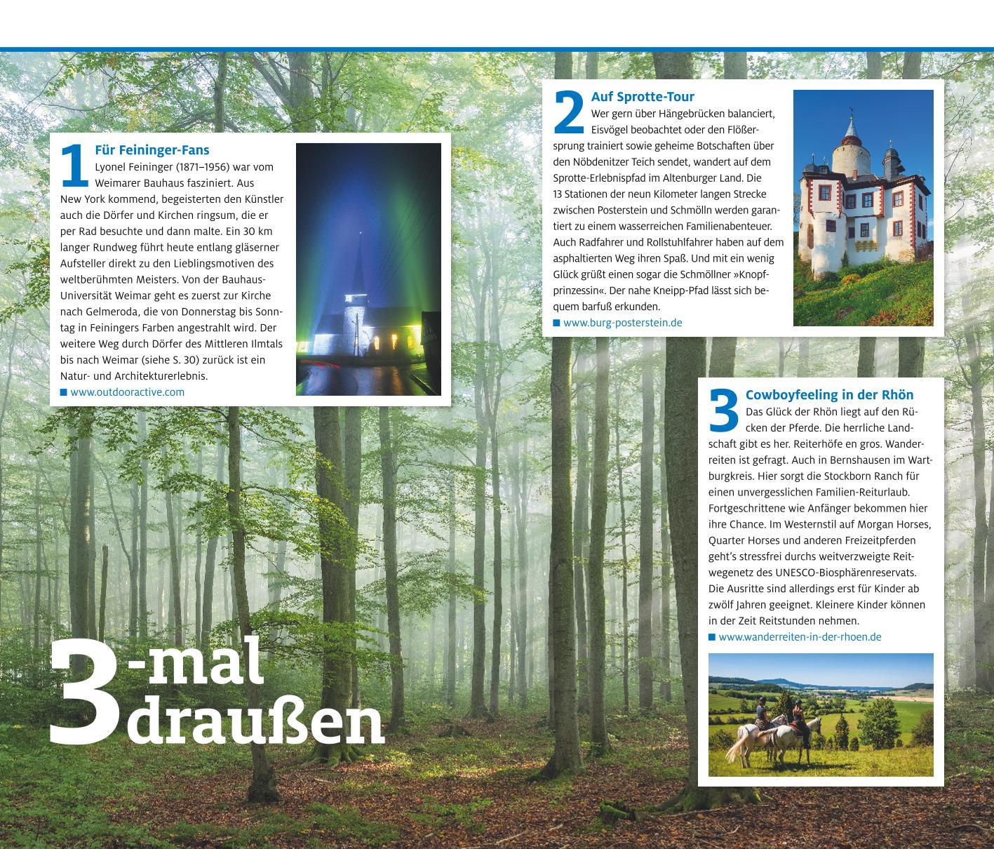 Beispielinhalt (Bild) ADAC Reiseführer Thüringen