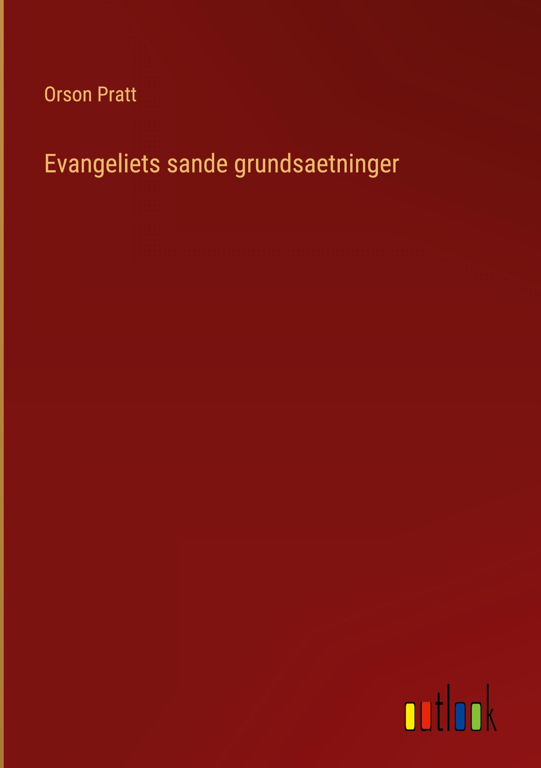 Vorderes Coverbild Evangeliets sande grundsaetninger