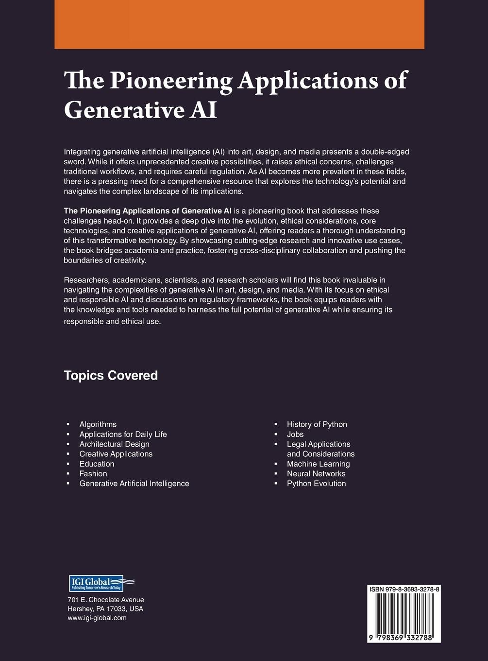 Rückseitencover The Pioneering Applications of Generative AI