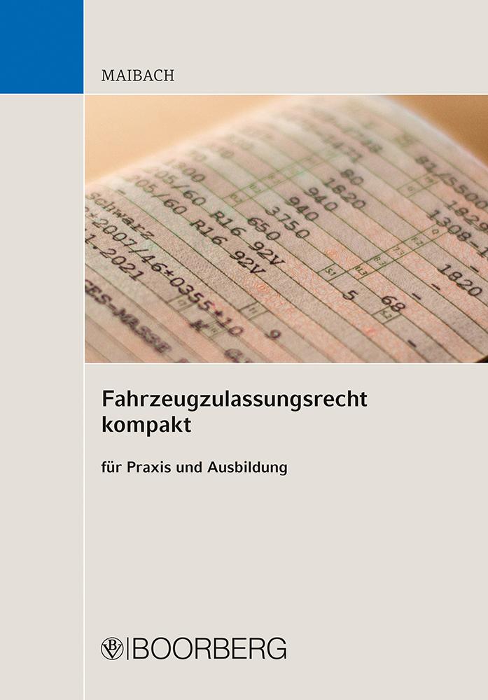 Vorderes Coverbild Fahrzeugzulassungsrecht kompakt