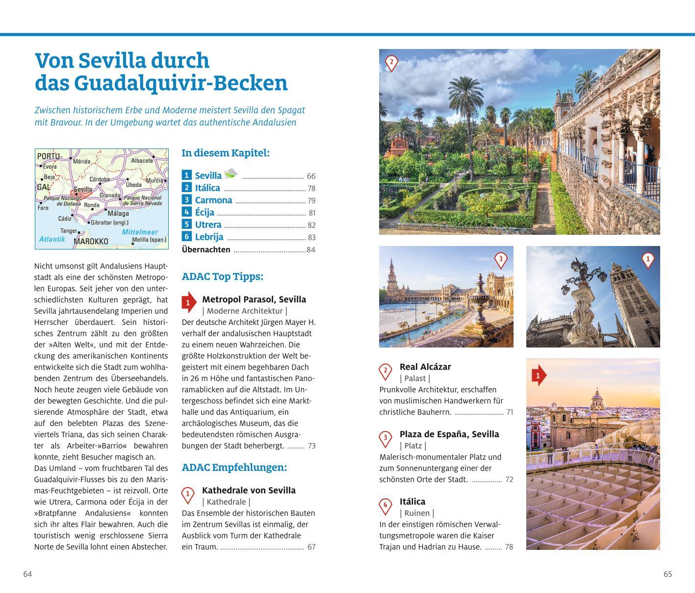 Beispielinhalt (Bild) ADAC Reiseführer plus Andalusien