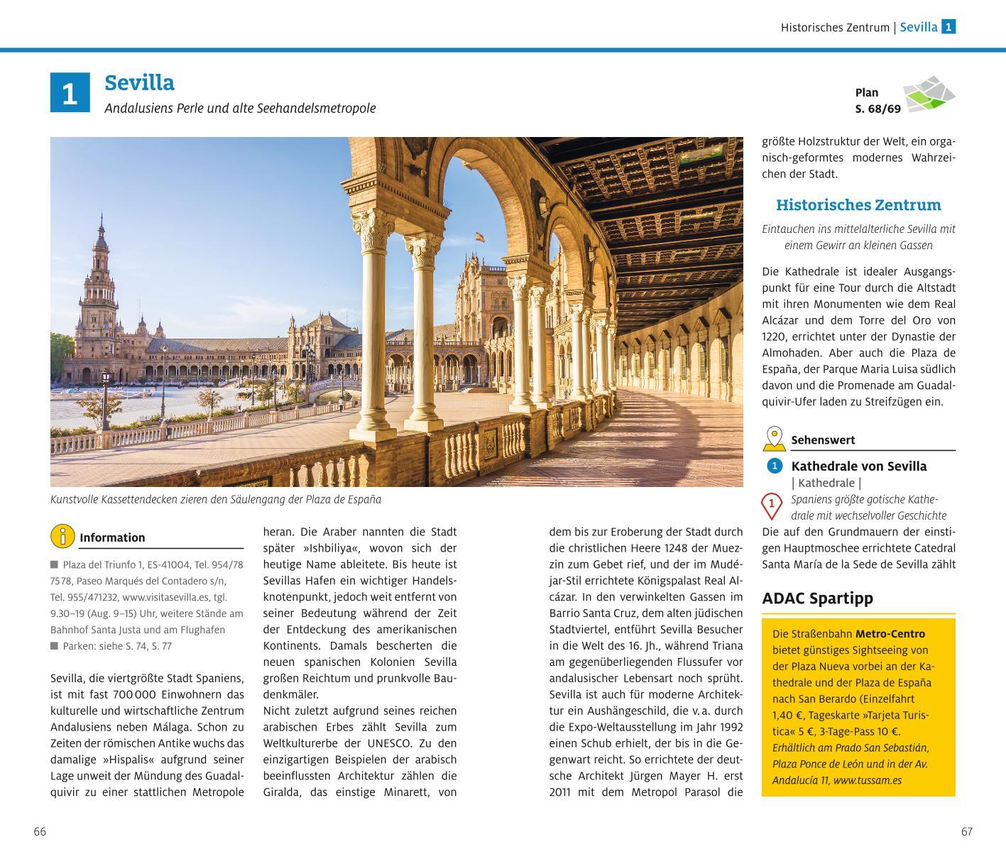 Beispielinhalt (Bild) ADAC Reiseführer plus Andalusien