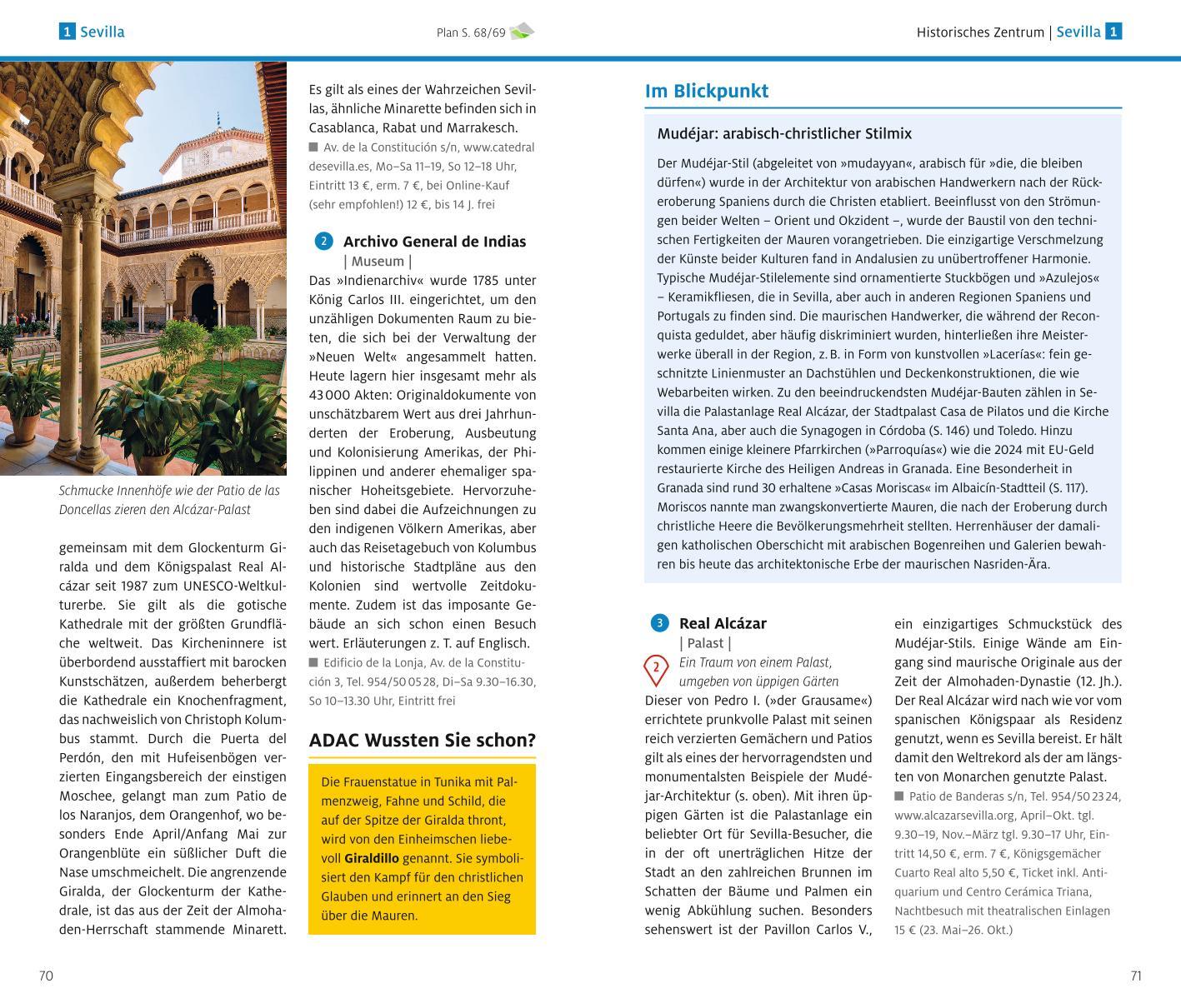 Beispielinhalt (Bild) ADAC Reiseführer plus Andalusien