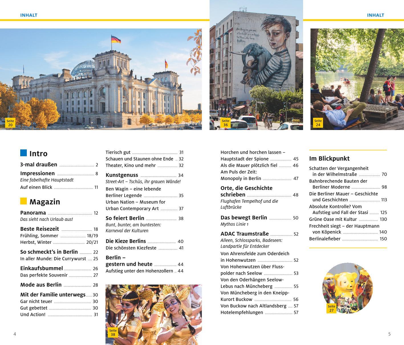 Beispielinhalt (Bild) ADAC Reiseführer plus Berlin
