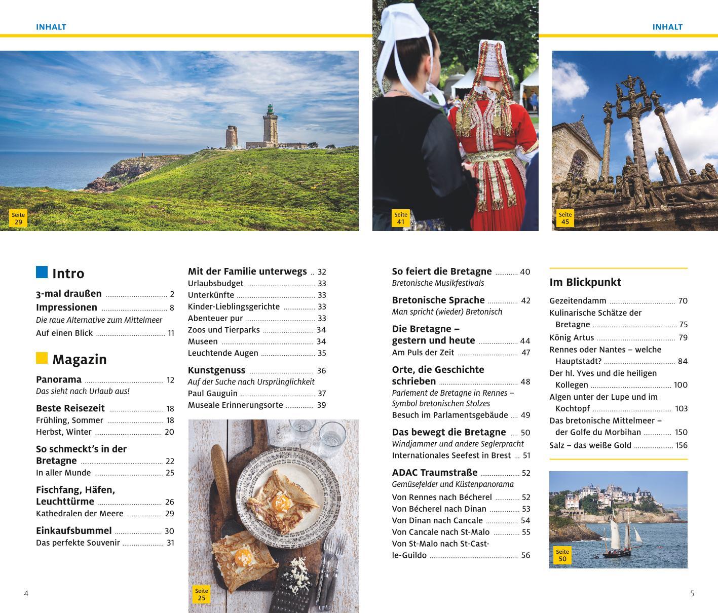 Beispielinhalt (Bild) ADAC Reiseführer plus Bretagne