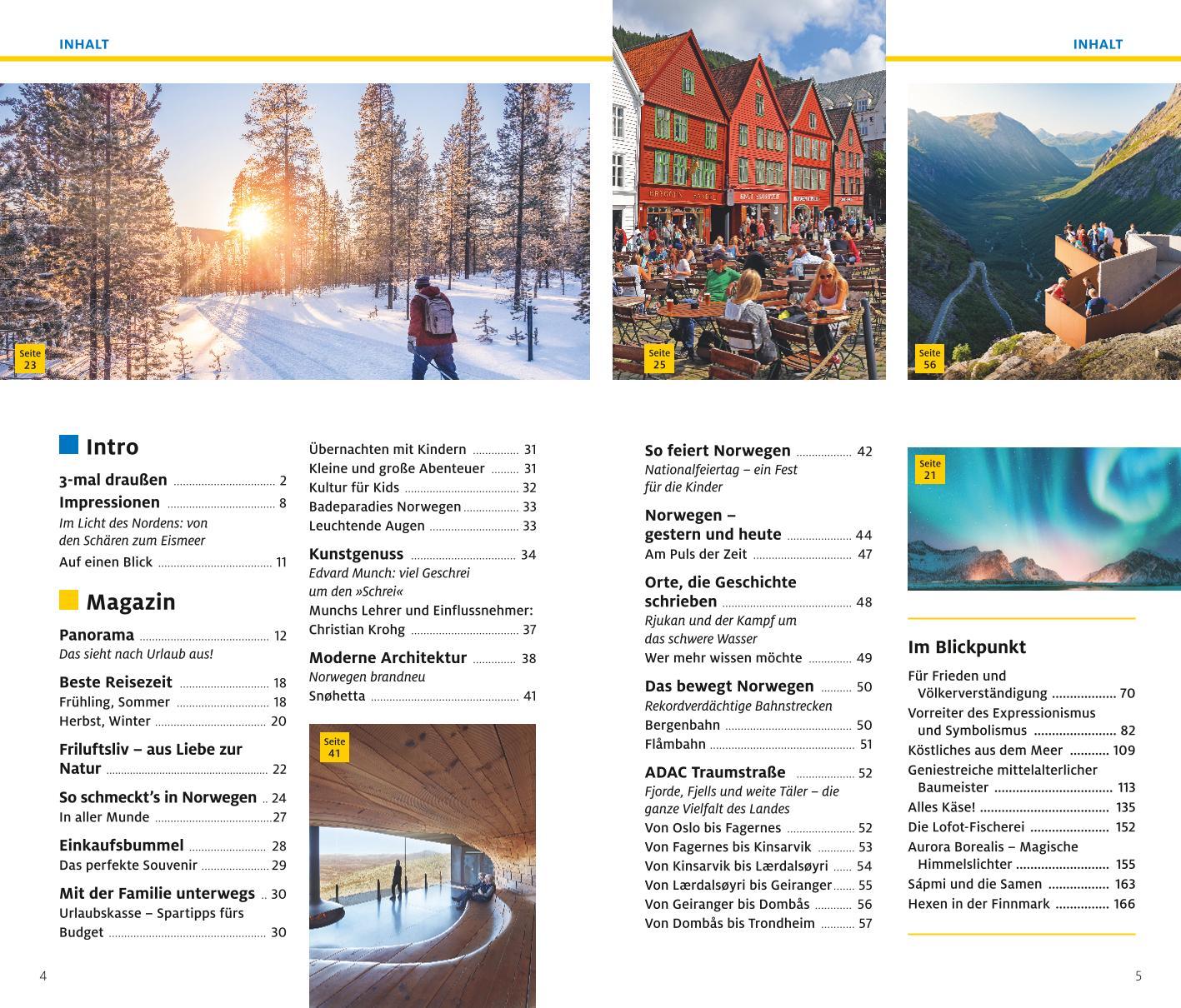 Beispielinhalt (Bild) ADAC Reiseführer plus Norwegen