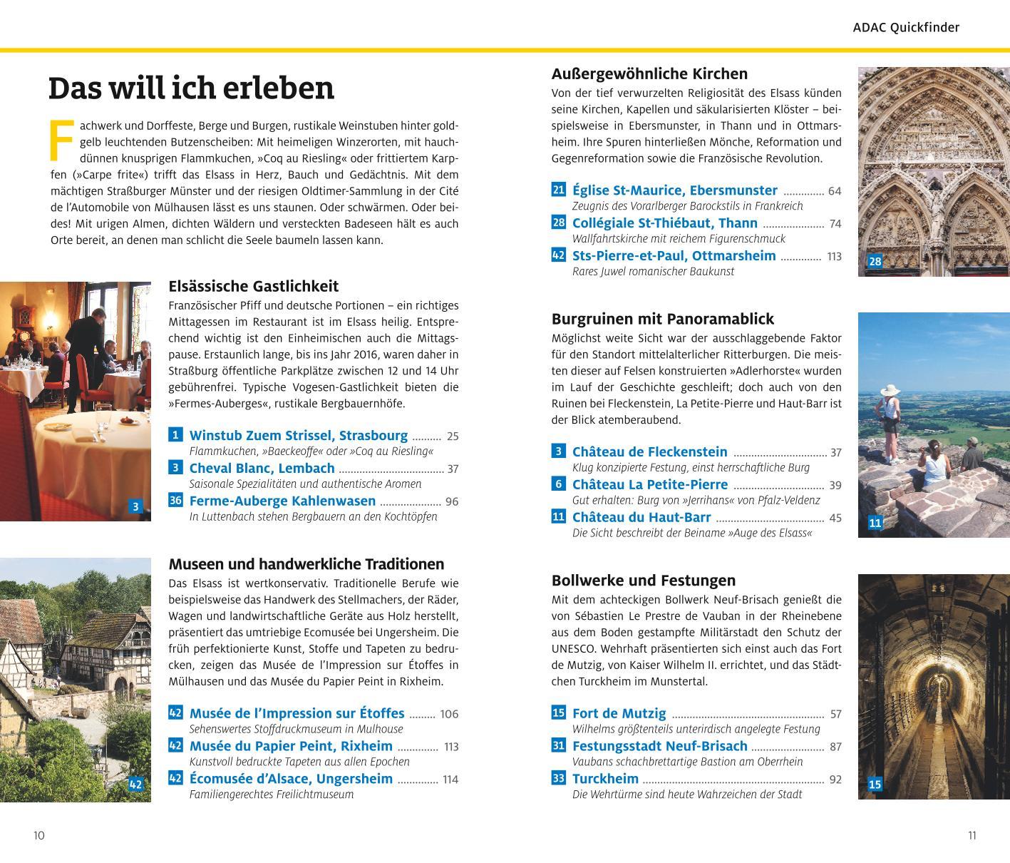 Beispielinhalt (Bild) ADAC Reiseführer Elsass