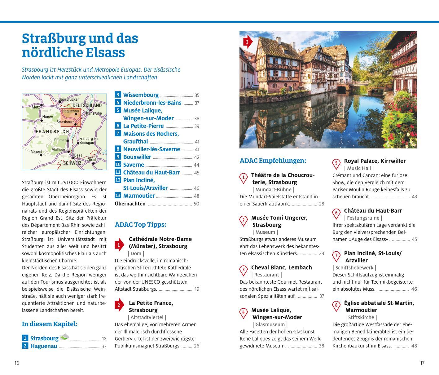 Beispielinhalt (Bild) ADAC Reiseführer Elsass