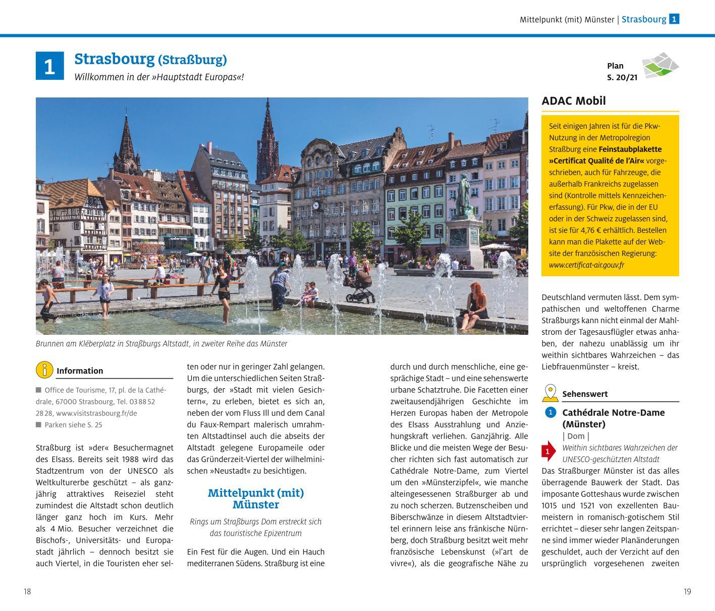 Beispielinhalt (Bild) ADAC Reiseführer Elsass
