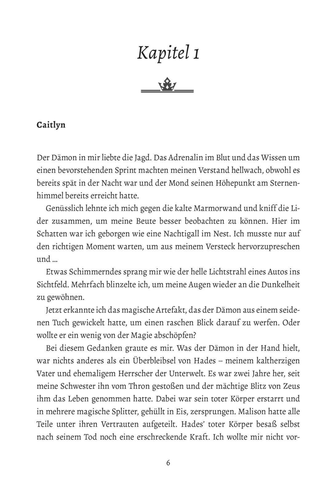 Beispielinhalt (Bild) Gods & Demons. Erbin des Schattenreichs