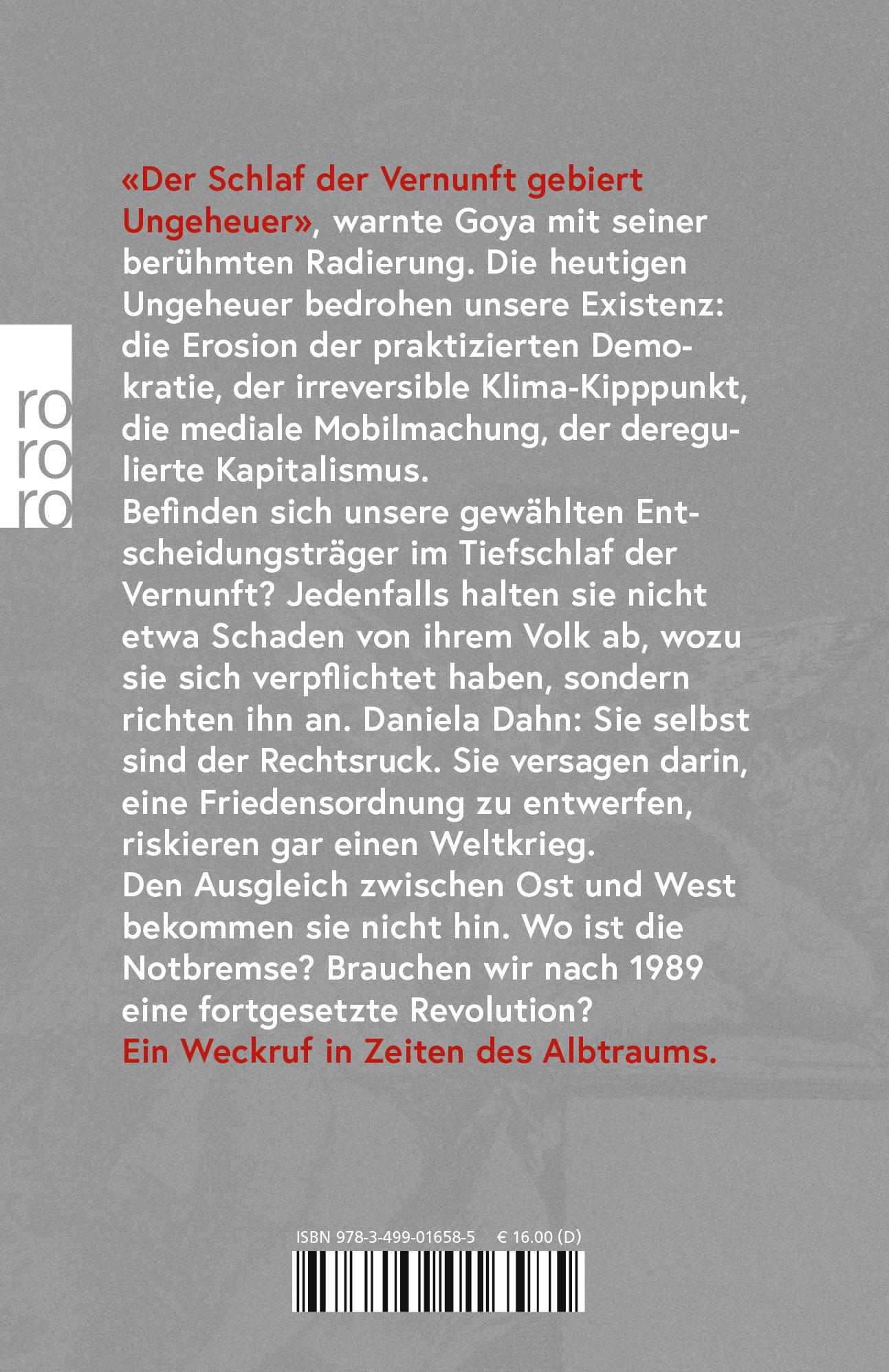 Rückseitencover Der Schlaf der Vernunft
