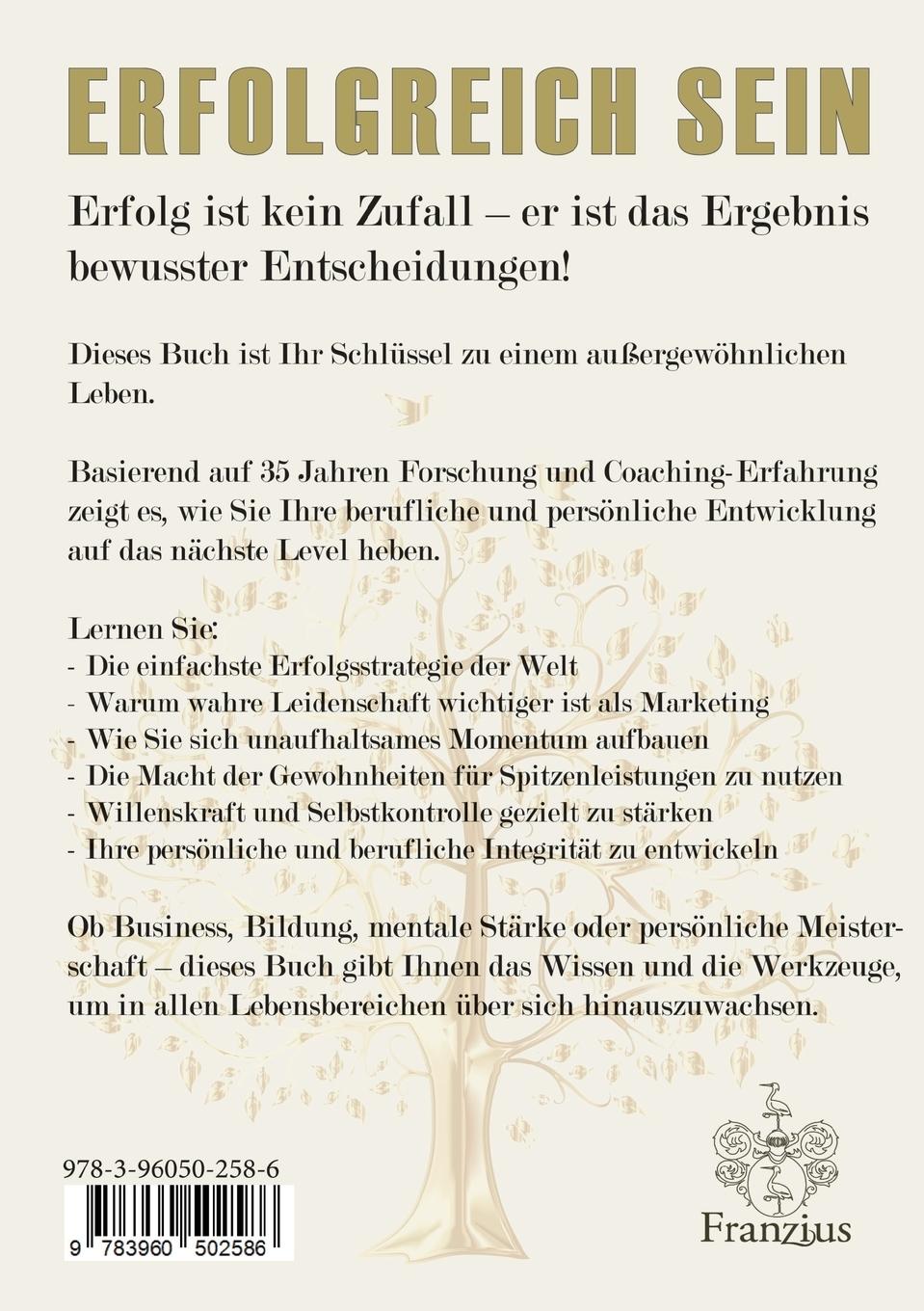 Rückseitencover Erfolgreich sein