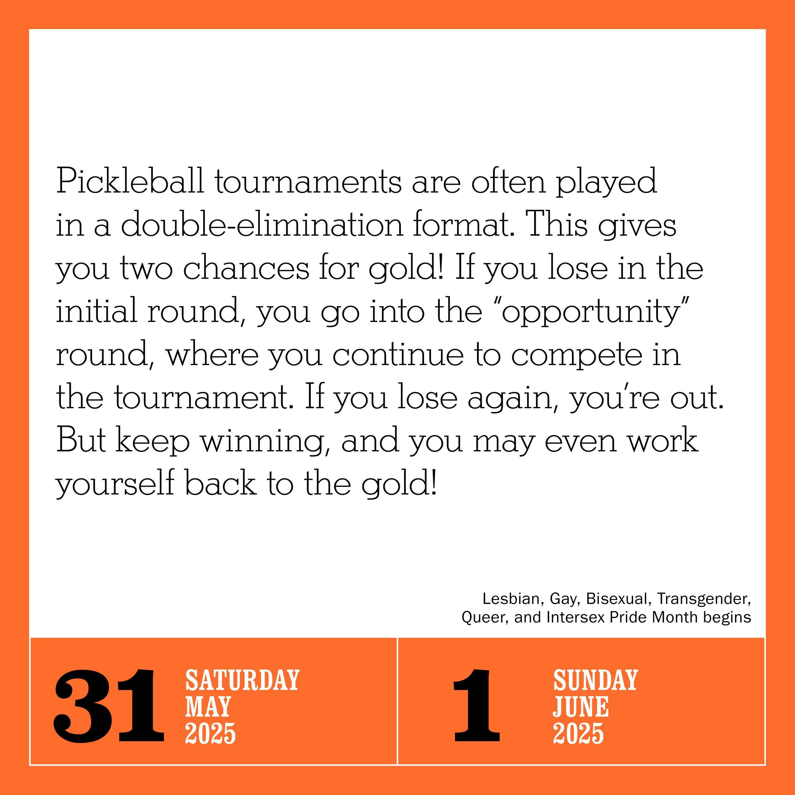 Beispielinhalt (Bild) Pickleball Is Life! Page-A-Day(r) Calendar 2025