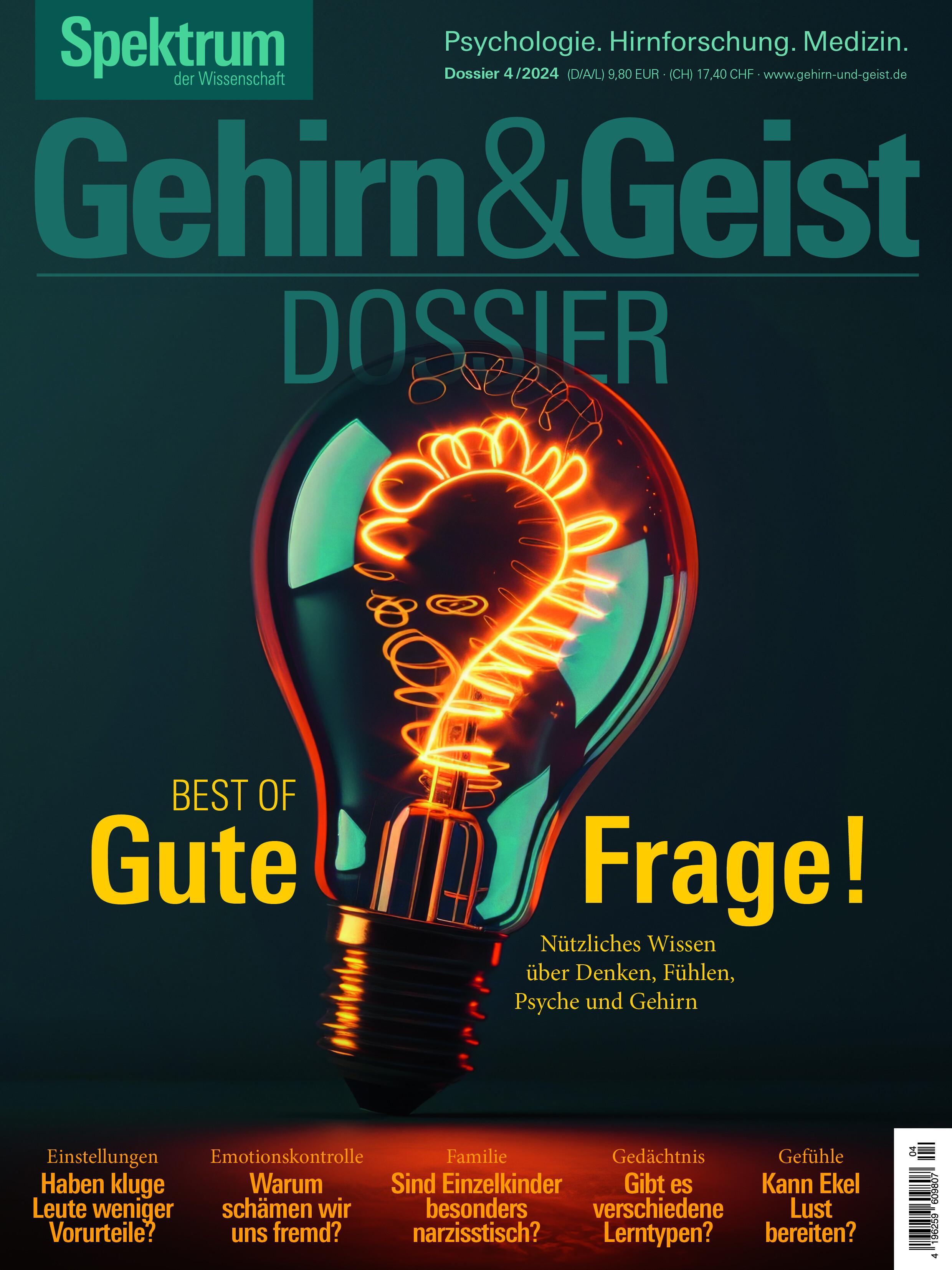 Vorderes Coverbild Gehirn&Geist Dossier 4/2024 - Best of Gute Frage!