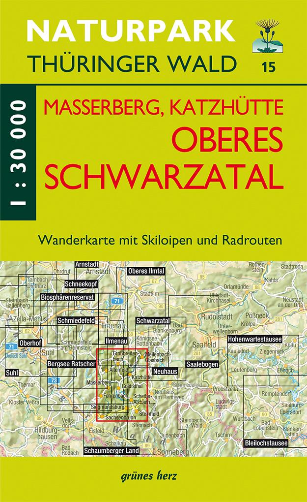 Vorderes Coverbild Wanderkarte Masserberg, Katzhütte, Oberes Schwarzatal