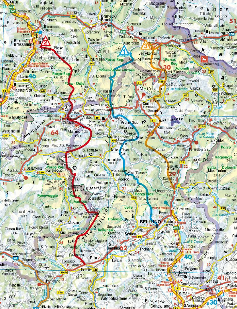 Beispielinhalt (Bild) Dolomiten Höhenwege 1-3