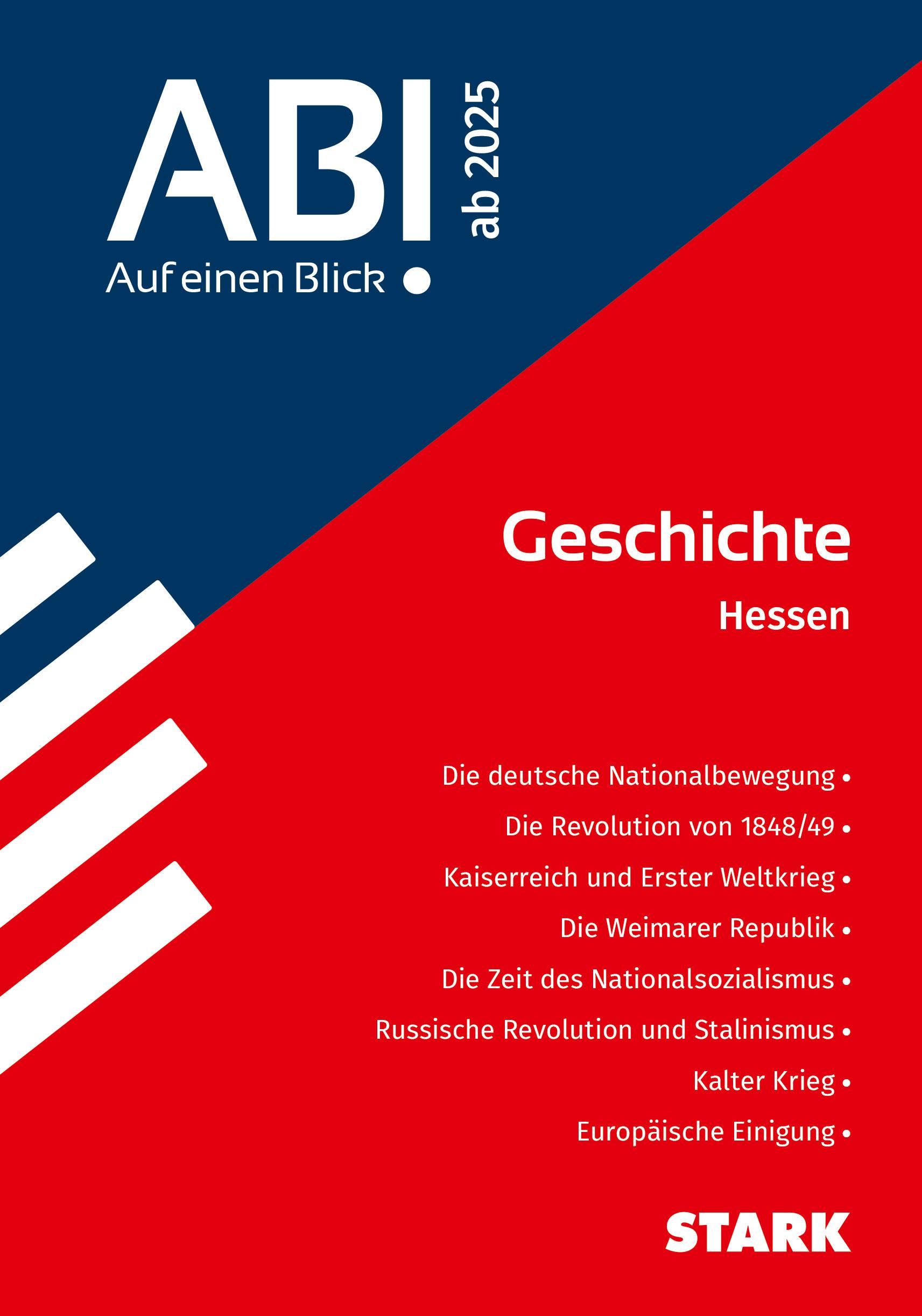 Vorderes Coverbild STARK Geschichte - Abi - Auf einen Blick! 2026 Hessen