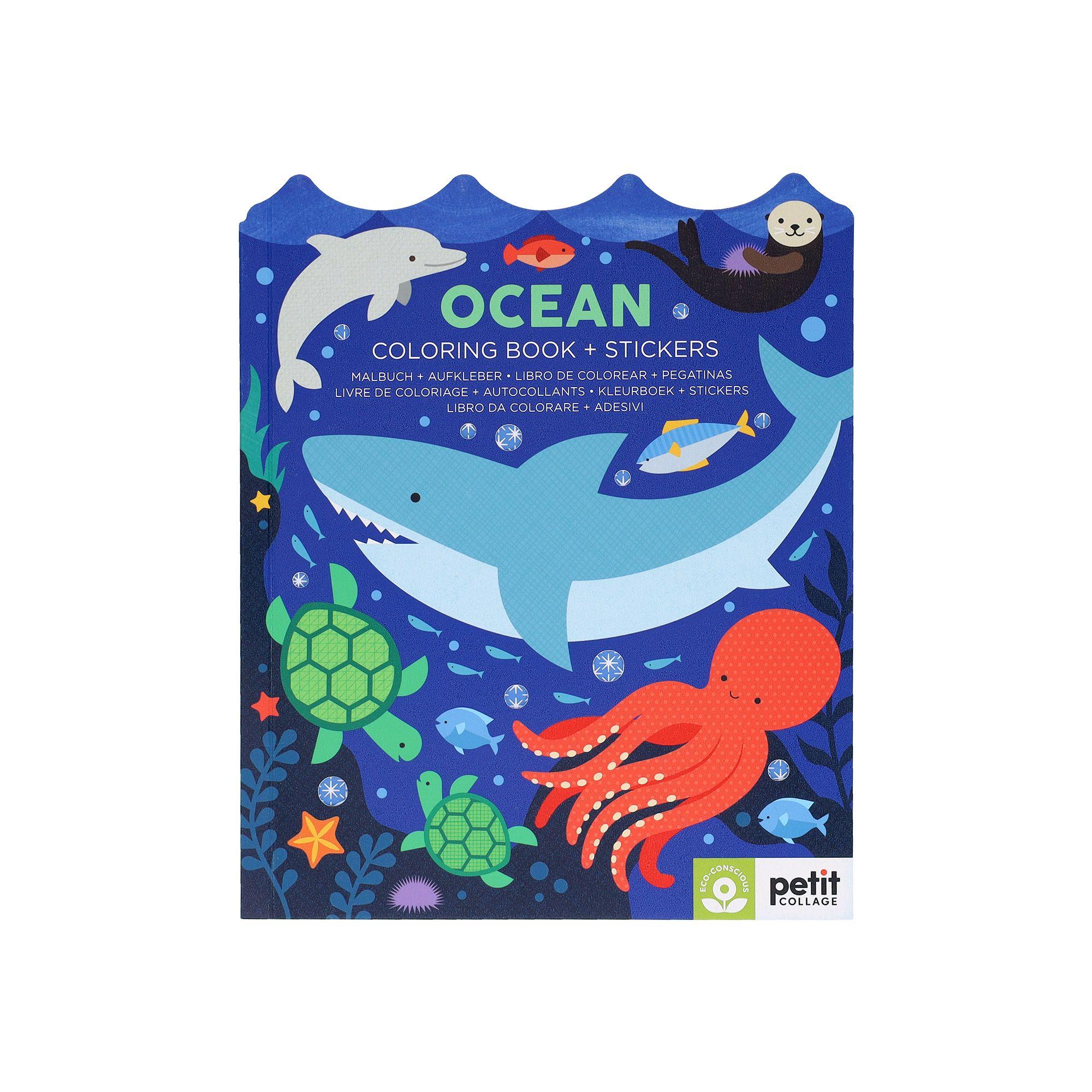 Vorderes Coverbild Ocean Coloring Book + Stickers