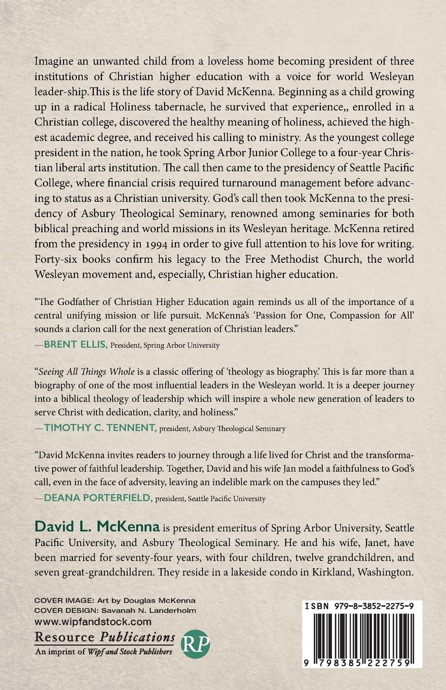 Rückseitencover Seeing All Things Whole