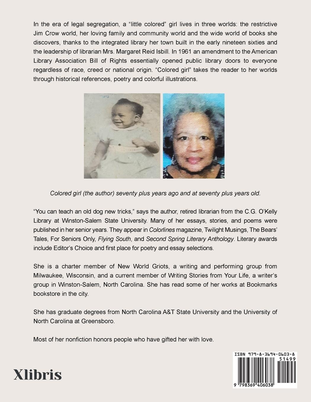 Rückseitencover A Little Colored Girl Travels to Another World