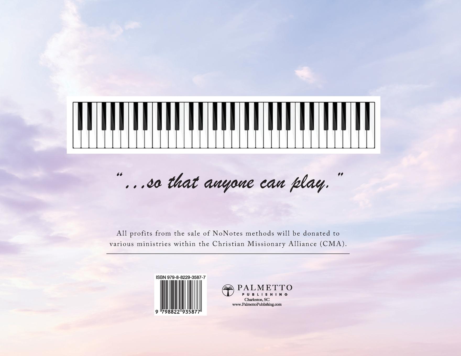 Rückseitencover NoNotes Book 1 C Major/A Minor