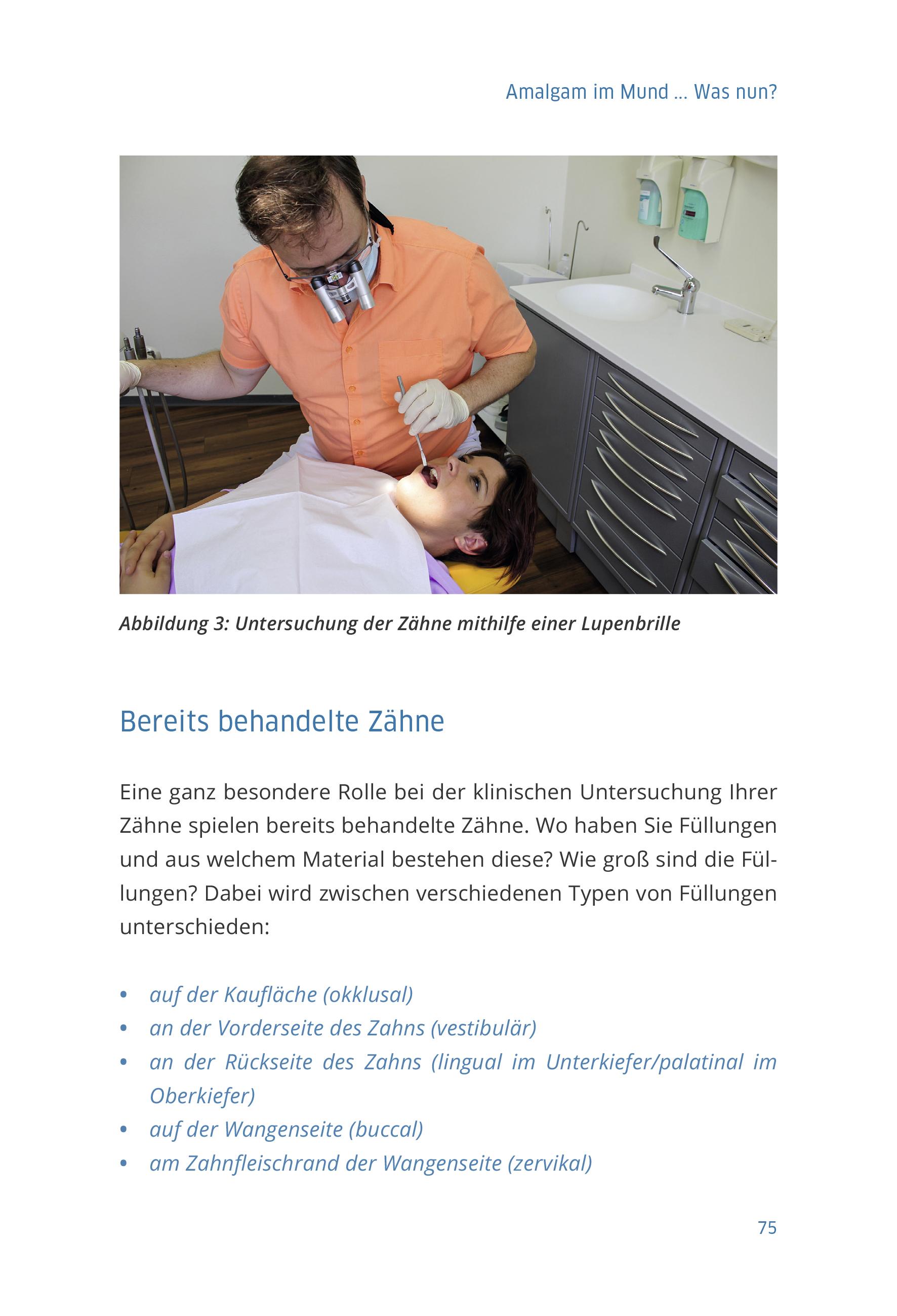 Beispielinhalt (Bild) Amalgam im Mund... Was nun?