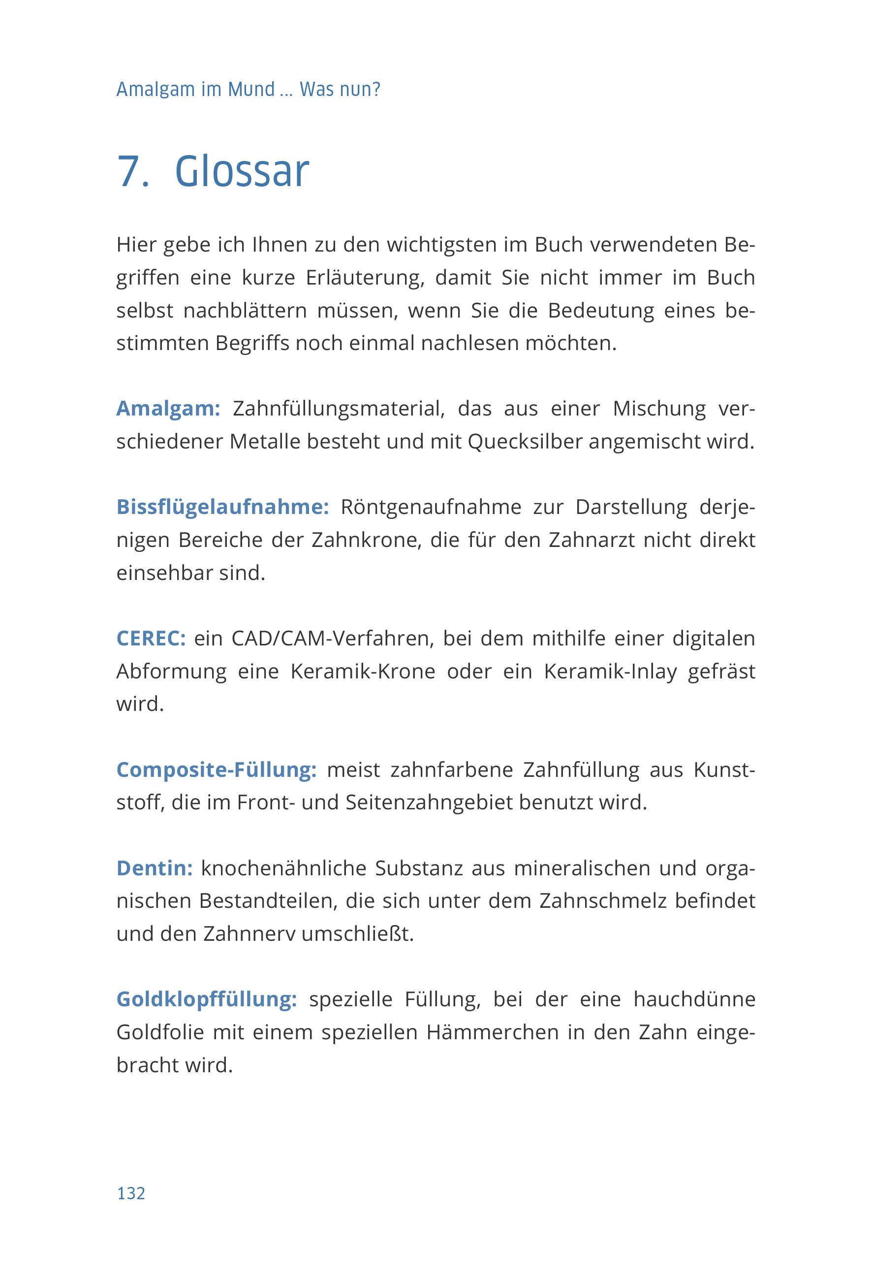 Beispielinhalt (Bild) Amalgam im Mund... Was nun?