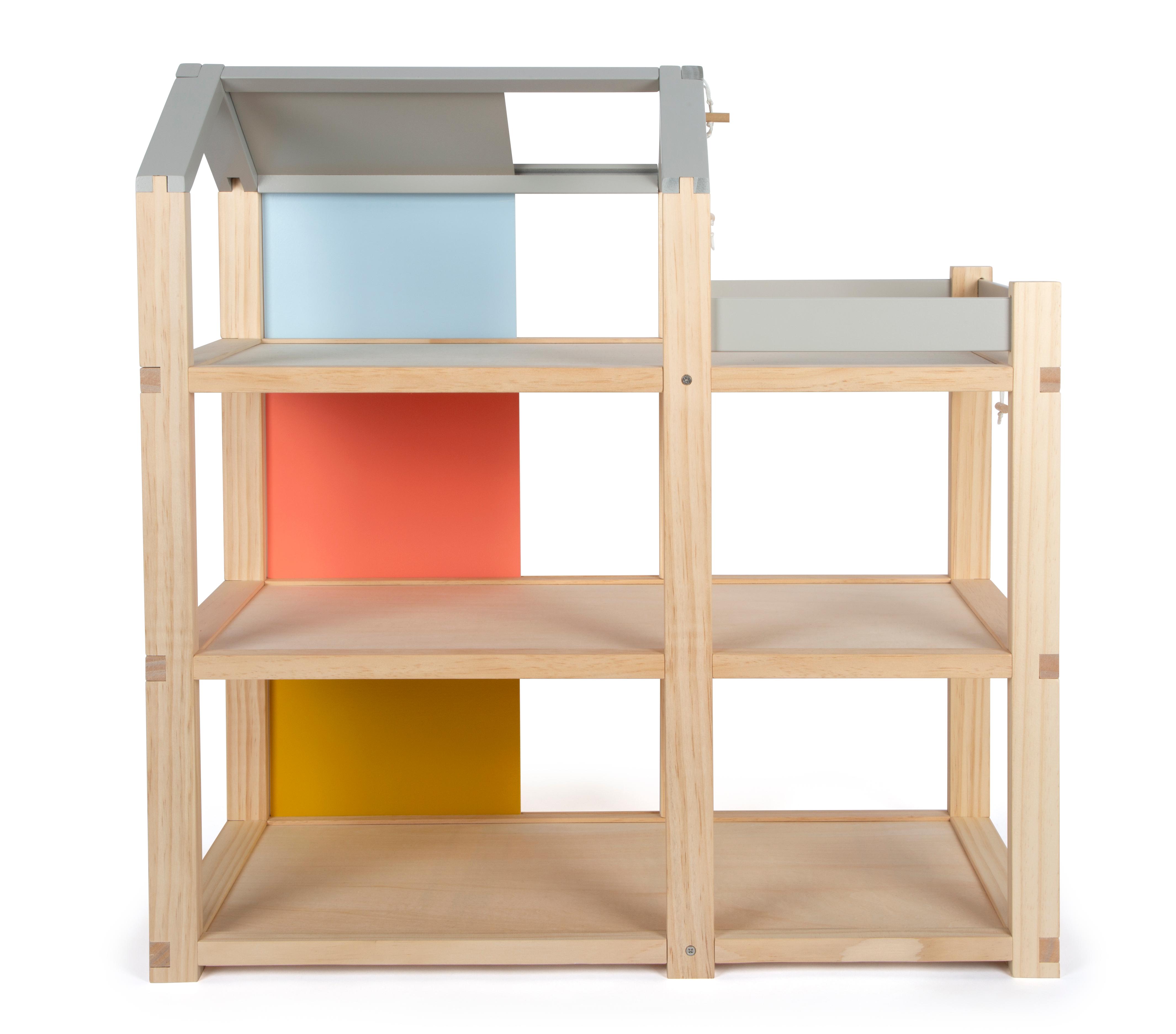 Beispielinhalt (Bild) Puppenhaus Natur mit Möbeln