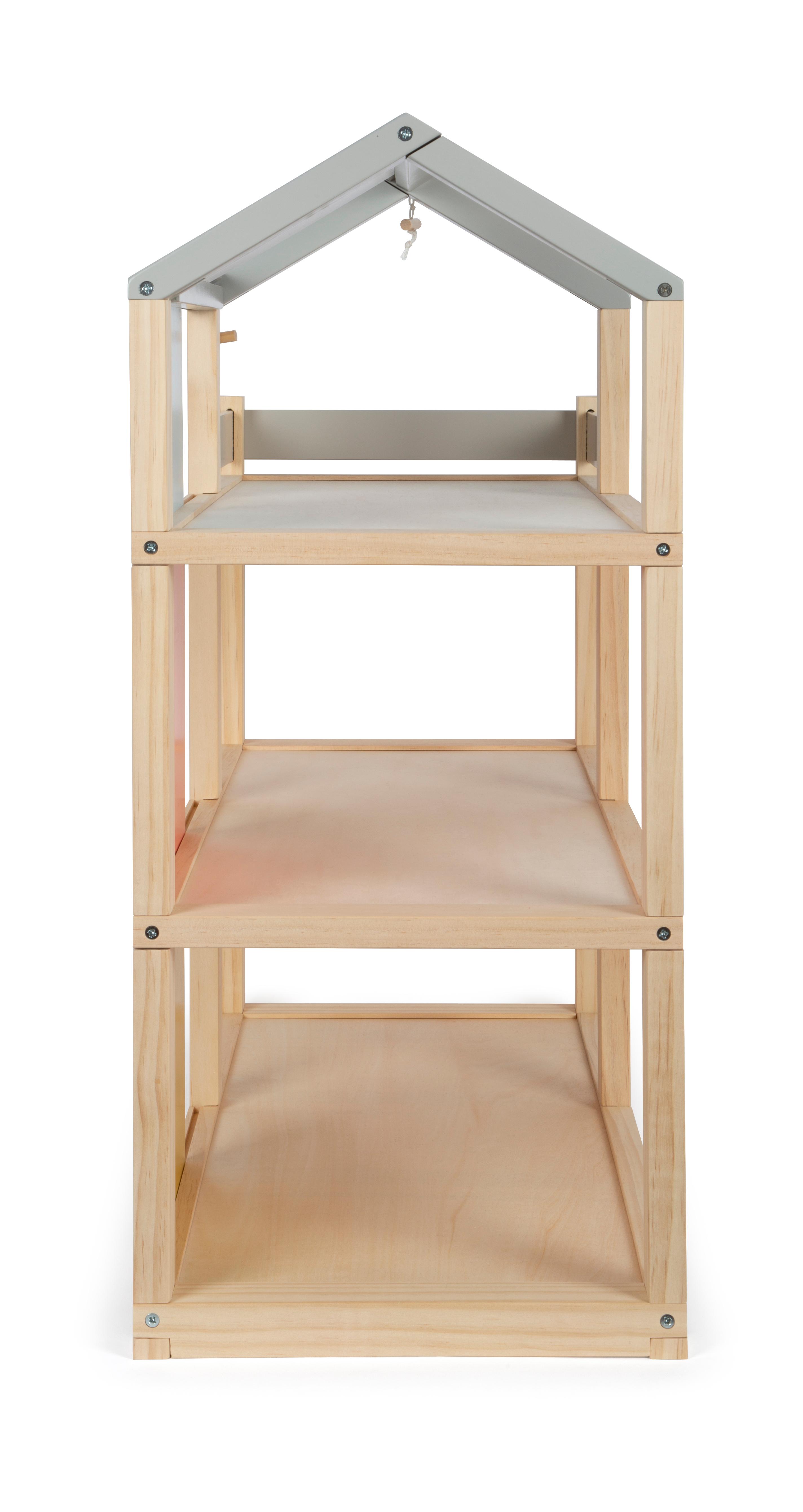 Beispielinhalt (Bild) Puppenhaus Natur mit Möbeln