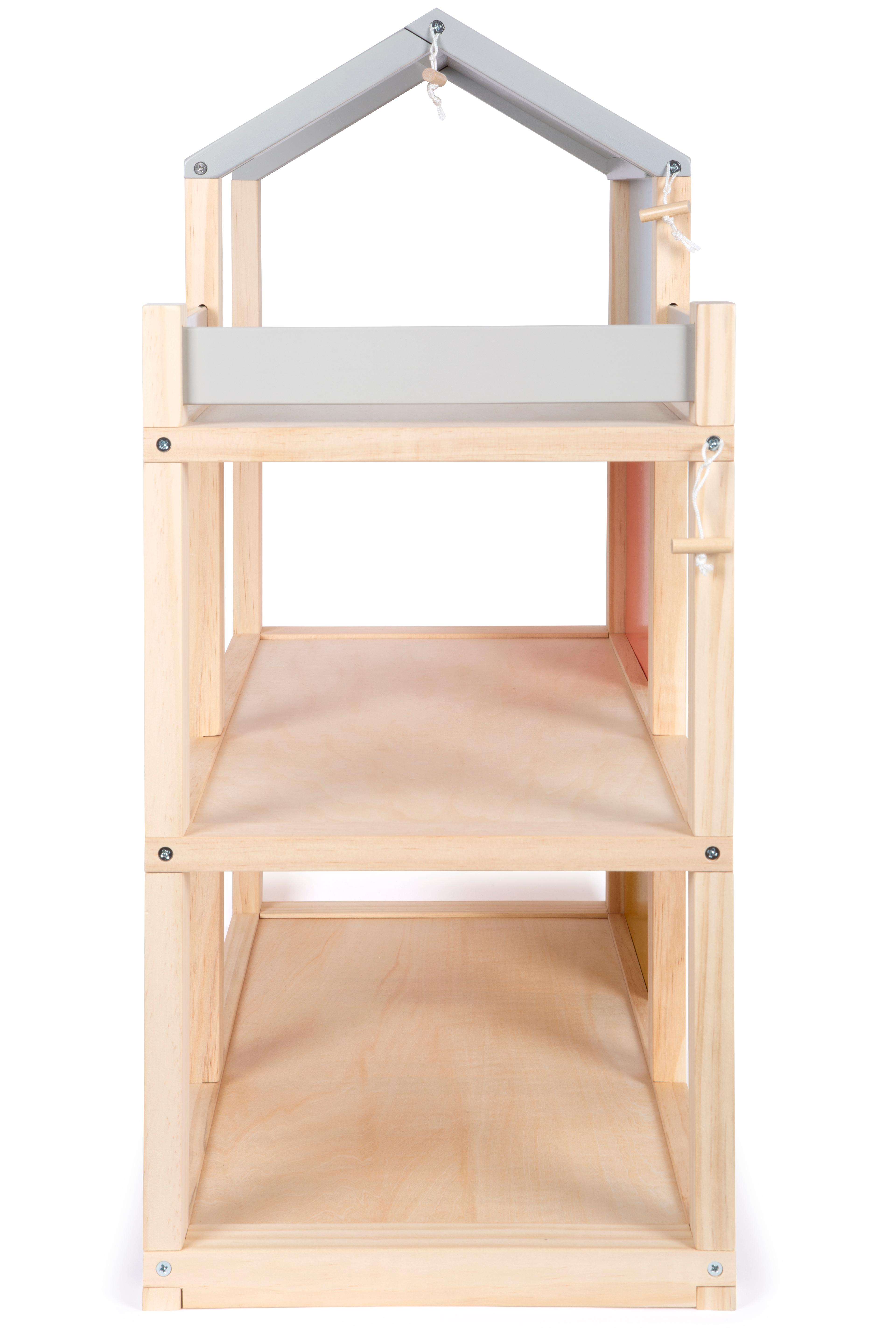 Beispielinhalt (Bild) Puppenhaus Natur mit Möbeln