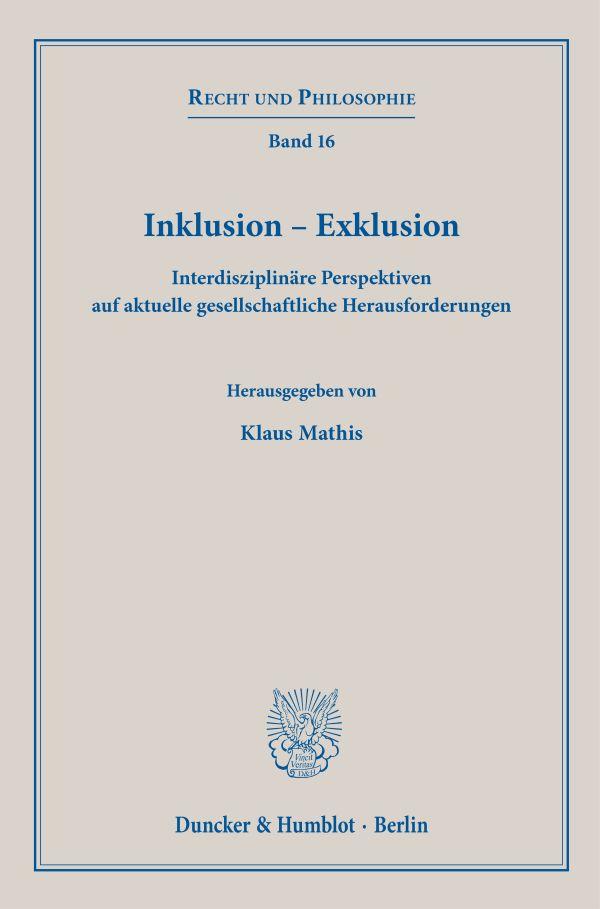 Vorderes Coverbild Inklusion - Exklusion