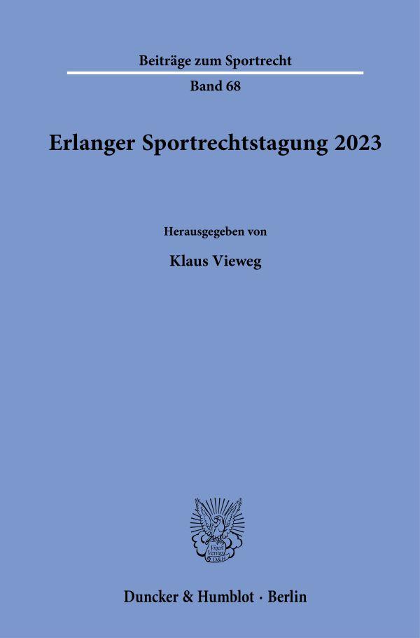 Vorderes Coverbild Erlanger Sportrechtstagung 2023