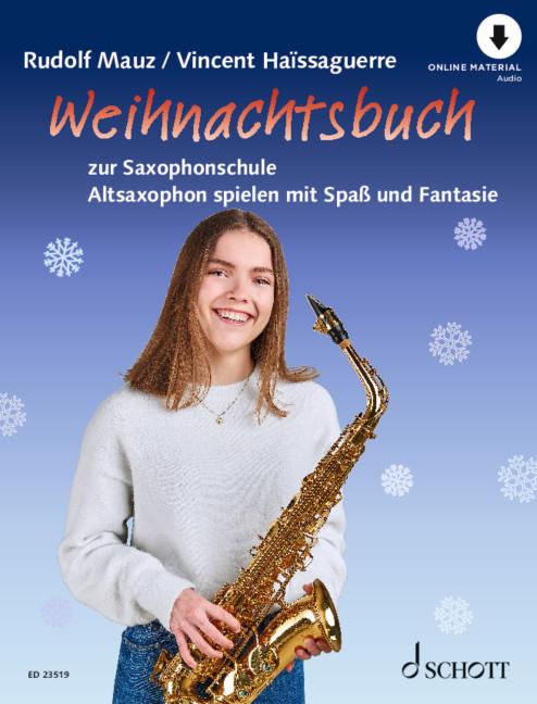 Vorderes Coverbild Weihnachtsbuch zur Saxophonschule