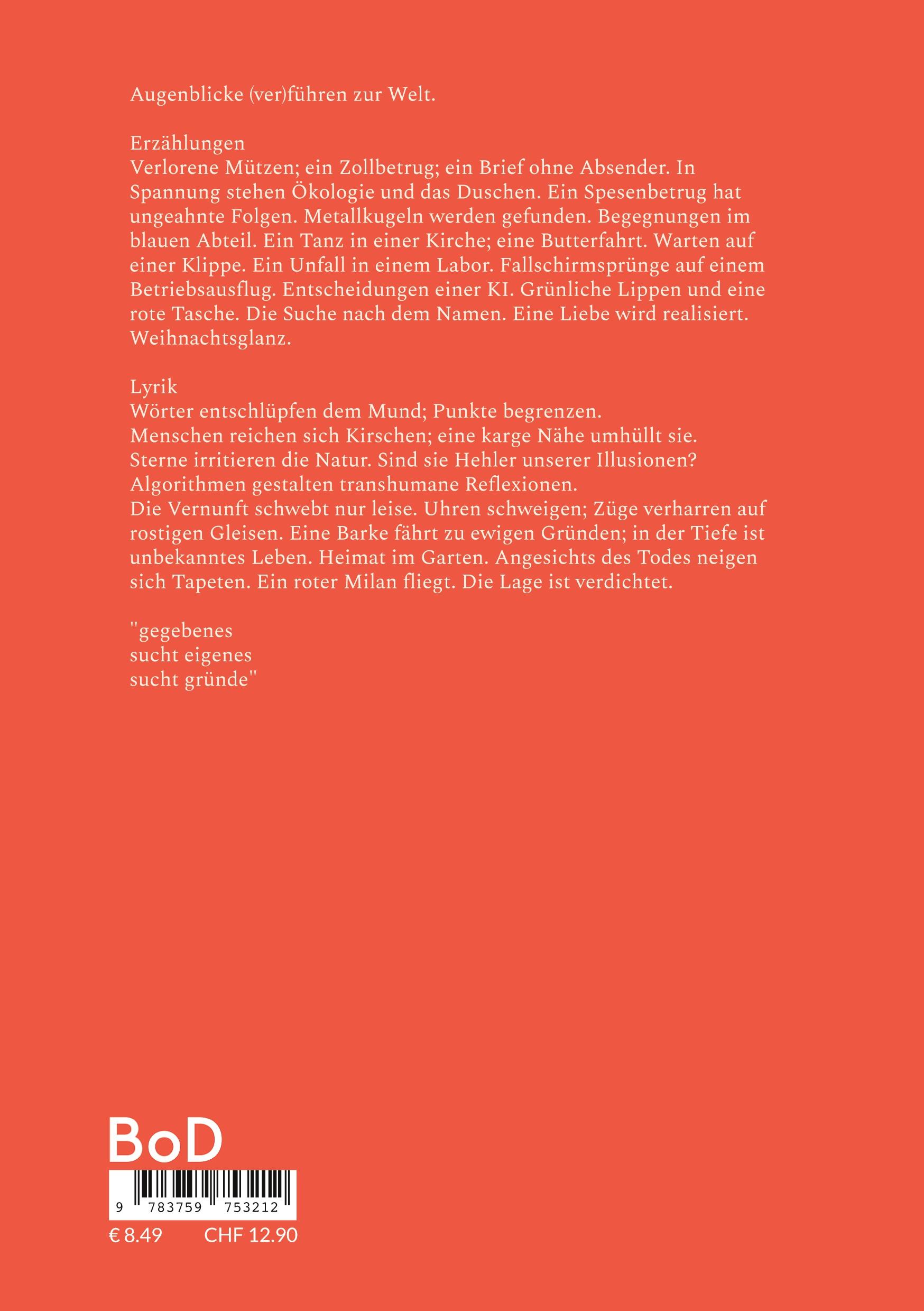 Rückseitencover Augenblicke