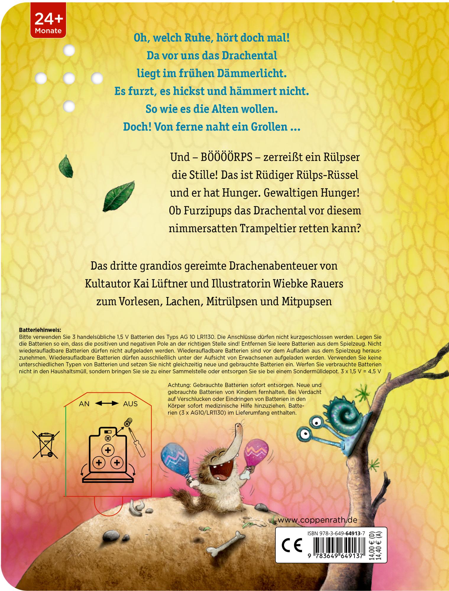 Rückseitencover Furzipups und Rüdiger Rülps-Rüssel (Pappbilderbuch)
