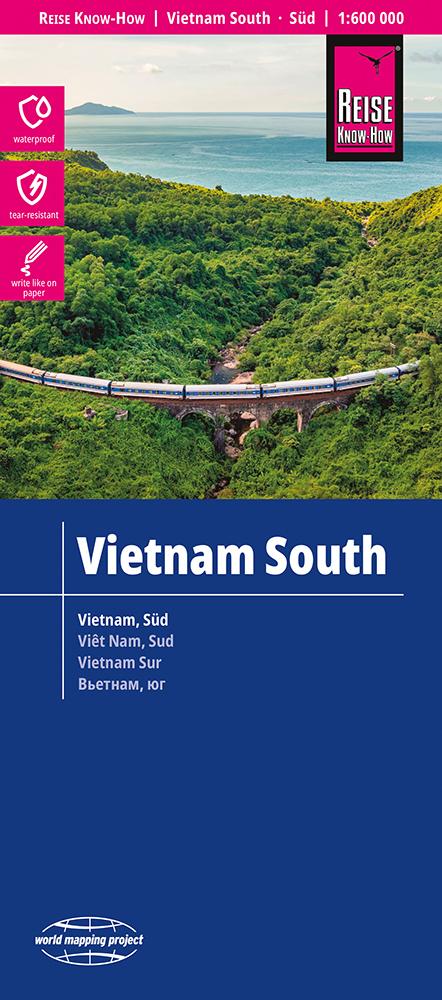 Vorderes Coverbild Reise Know-How Landkarte Vietnam Süd (1:600.000)