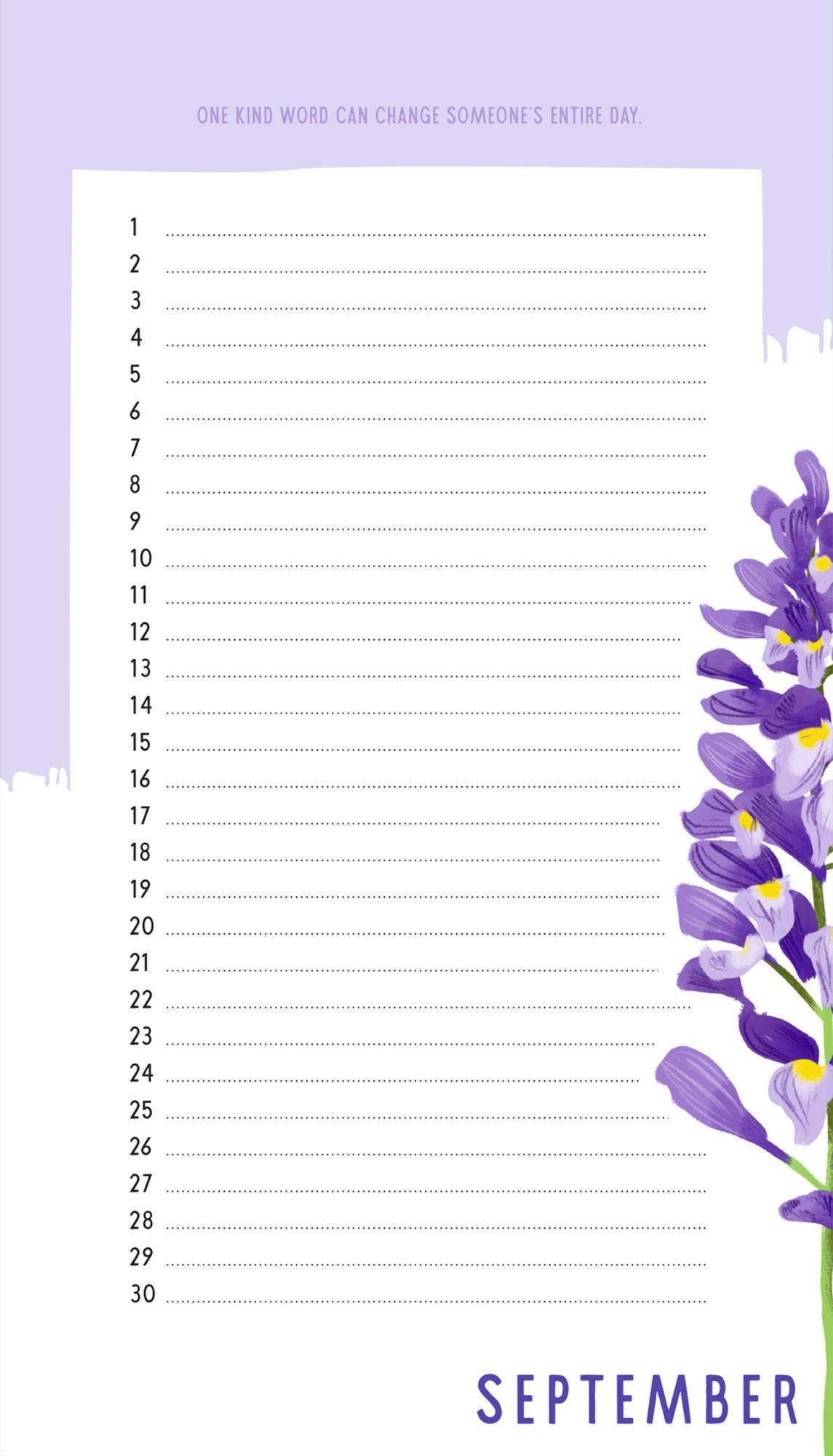 Beispielinhalt (Bild) Immerwährender Geburtstagskalender - Vergiss mein nicht