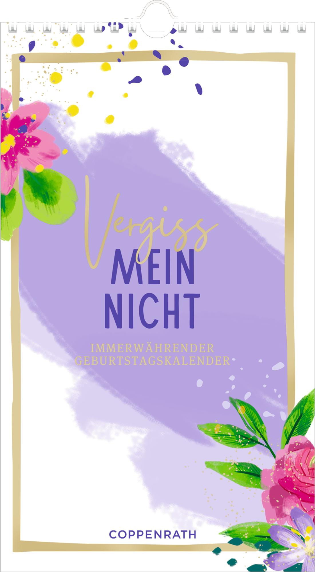 Vorderes Coverbild Immerwährender Geburtstagskalender - Vergiss mein nicht