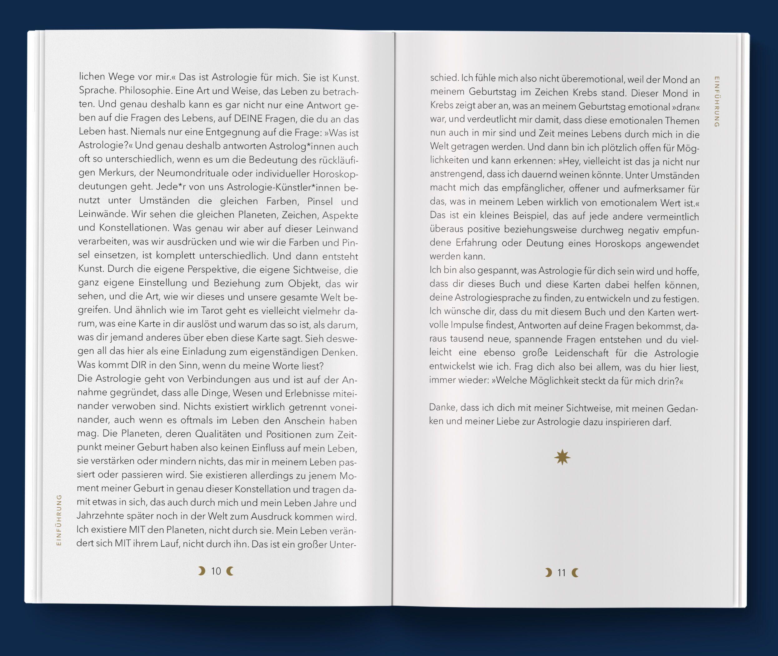 Beispielinhalt (Bild) Astrologiekarten