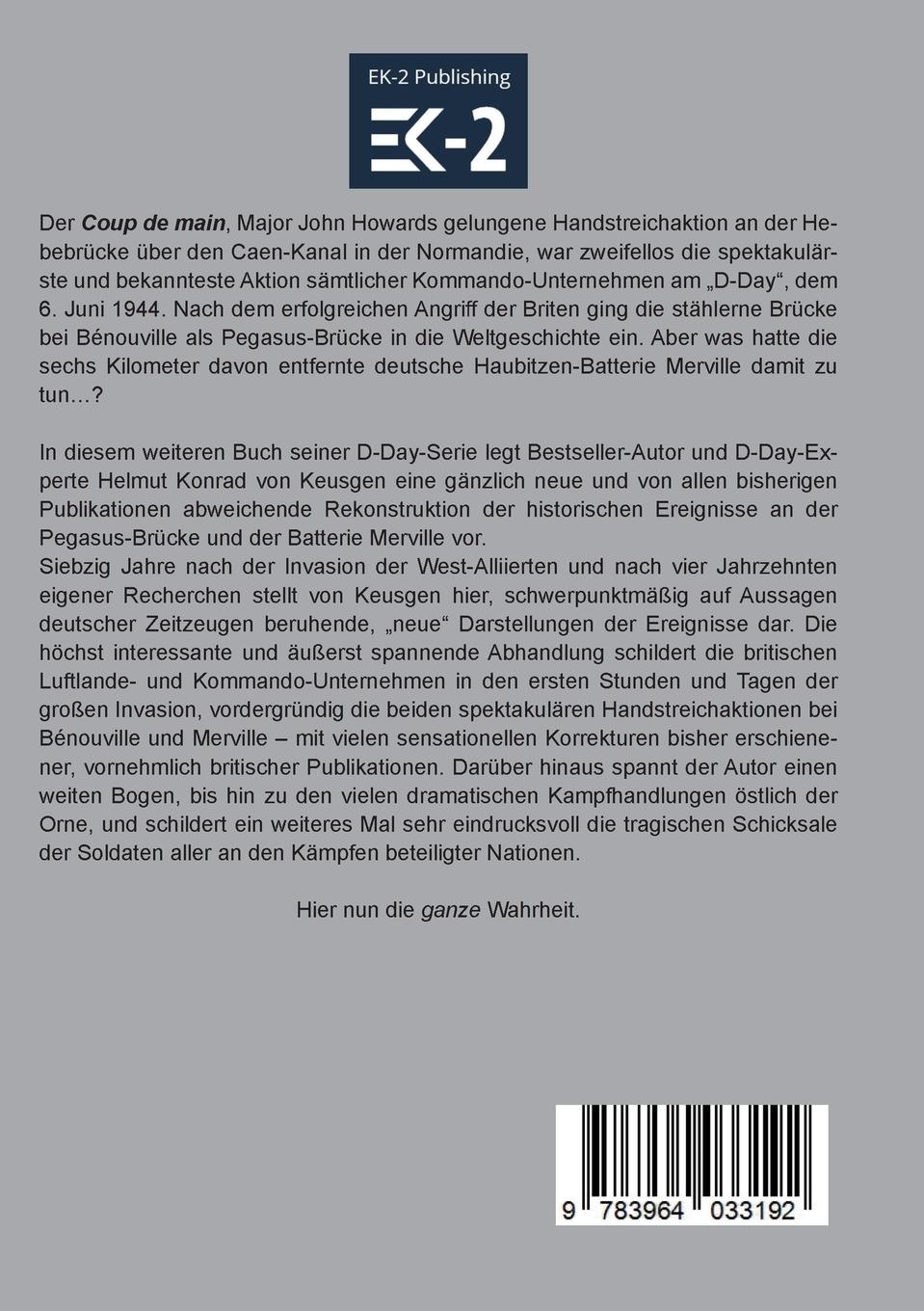 Rückseitencover Pegasus-Brücke und Batterie Merville - Zwei britische Kommandounternehmen