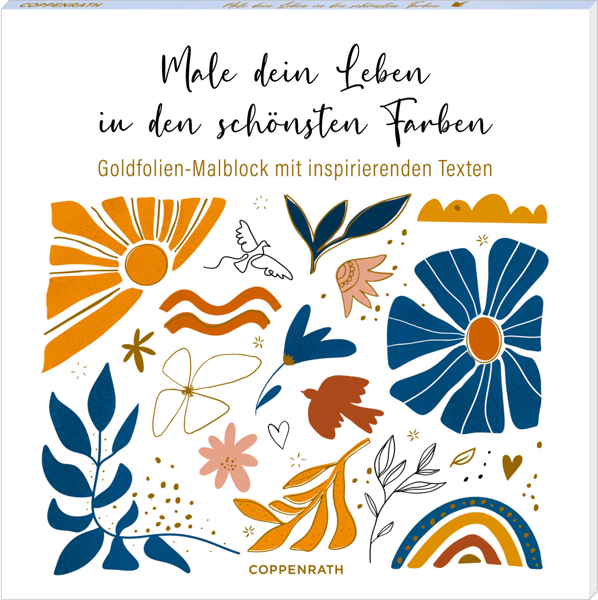 Vorderes Coverbild Goldfolien-Malblock - Male dein Leben in den schönsten Farben